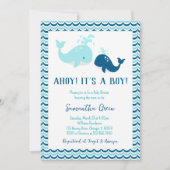 Baby shower van walvis kaart (Voorkant)