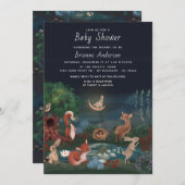 Baby shower van walvisbossen kaart (Voorkant / Achterkant)