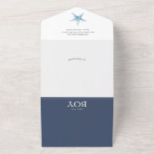 Baby shower van walvisjongen in één uitnodiging (Buitenkant)