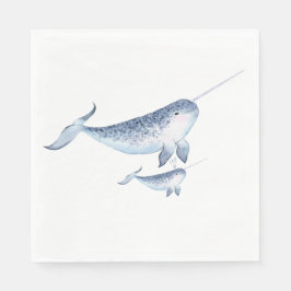 Baby shower van walvissen Napkins - Elegant Nautic Servet