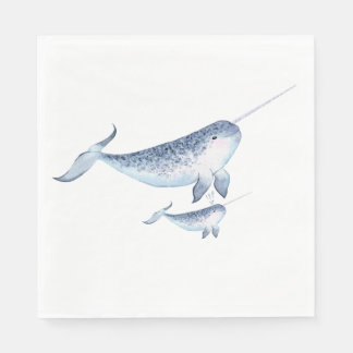 Baby shower van walvissen Napkins - Elegant Nautic Servet
