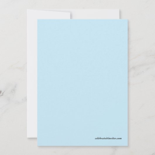 Baby shower van warme luchtballon kaart (Achterkant)