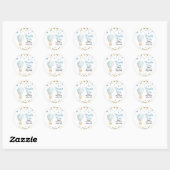 Baby shower van warme luchtballondieren Dank u Lab Ronde Sticker (Vel)