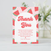 Baby shower van watermeloenen bedankkaart (Staand voorkant)