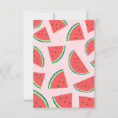 Baby shower van watermeloenen bedankkaart (Achterkant)