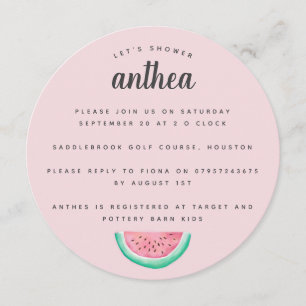 baby shower van watermeloenen kaart