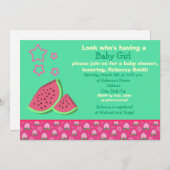 Baby shower van watermeloenen kaart (Voorkant / Achterkant)