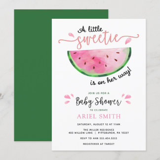Baby shower van watermeloenen kaart