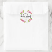 Baby shower van watermeloenen ronde sticker (Tas)