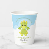 Baby shower van Whimsical Boy Dragon Papieren Bekers (Voorkant)