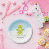 Baby shower van Whimsical Boy Dragon Papieren Bordje (Feest)