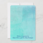 Baby shower van Whimsical Fox en Rabbit Turquoise Kaart (Achterkant)