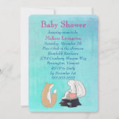 Baby shower van Whimsical Fox en Rabbit Turquoise Kaart (Voorkant)