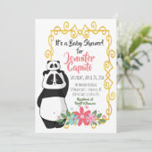 Baby shower van Whimsical Pandas Kaart (Staand voorkant)