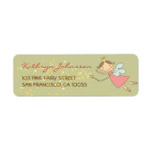 Baby shower van Whimsical Pink Fairy Princess Etiket (Voorkant)