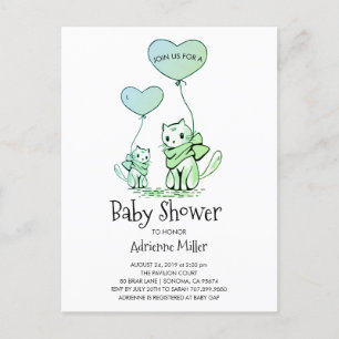 Baby shower van whisky en ballonnen uitnodiging briefkaart