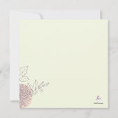 Baby shower van Wild Flowers Kaart (Achterkant)