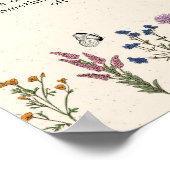 Baby shower van wilde bloem Late Night Diaper Poster (Hoek)