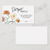 Baby shower van wilde bloem Luierspoelbedekking Informatiekaartje (Voorkant / Achterkant)