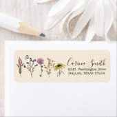  Baby shower van wilde bloemen Adres Etiket (Insitu)