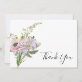Baby shower van wilde bloemen bedankkaart (Voorkant)
