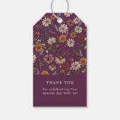 Baby shower van wilde bloemen cadeaulabel (Achterkant)