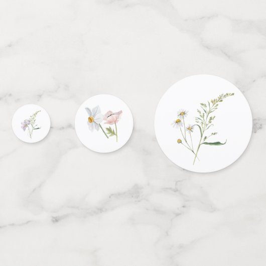 Baby shower van wilde bloemen confetti (Achterkanten)