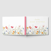 Baby shower van wilde bloemen gastenboek (Volledig)