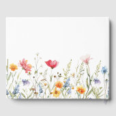Baby shower van wilde bloemen gastenboek (Achterkant)