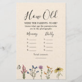  Baby shower van wilde bloemen hoe oud de ouders z (Voorkant)