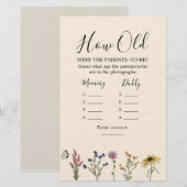  Baby shower van wilde bloemen hoe oud de ouders z (Voorkant / Achterkant)