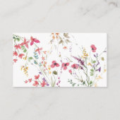 Baby shower van wilde bloemen in niet-insteeklijst informatiekaartje (Achterkant)