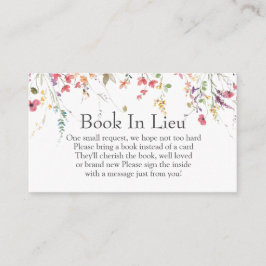 Baby shower van wilde bloemen in niet-insteeklijst informatiekaartje