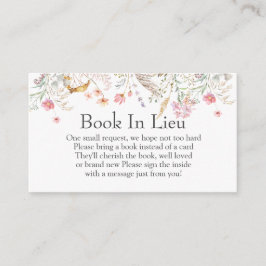 Baby shower van wilde bloemen in niet-insteeklijst informatiekaartje