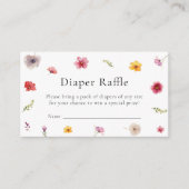 Baby shower van wilde bloemen informatiekaartje (Voorkant)