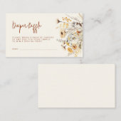 Baby shower van wilde bloemen informatiekaartje (Voorkant / Achterkant)