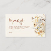 Baby shower van wilde bloemen informatiekaartje (Voorkant)
