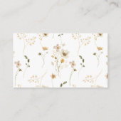 Baby shower van wilde bloemen informatiekaartje (Achterkant)