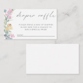 Baby shower van wilde bloemen informatiekaartje (Voorkant / Achterkant)