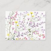 Baby shower van wilde bloemen informatiekaartje (Achterkant)