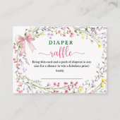 Baby shower van wilde bloemen informatiekaartje (Voorkant)
