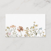 Baby shower van wilde bloemen informatiekaartje (Achterkant)