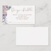 Baby shower van wilde bloemen informatiekaartje (Voorkant / Achterkant)