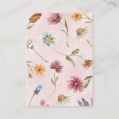 Baby shower van wilde bloemen informatiekaartje (Achterkant)