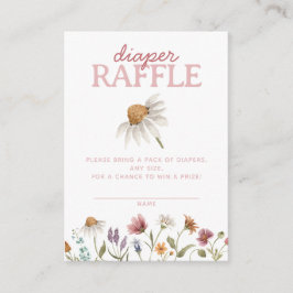 Baby shower van wilde bloemen informatiekaartje