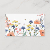 Baby shower van wilde bloemen informatiekaartje (Achterkant)