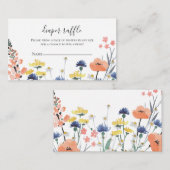 Baby shower van wilde bloemen informatiekaartje (Voorkant / Achterkant)