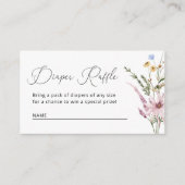Baby shower van wilde bloemen informatiekaartje (Voorkant)