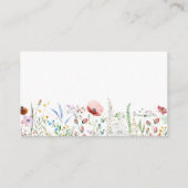 Baby shower van wilde bloemen informatiekaartje (Achterkant)