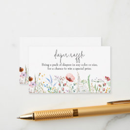 Baby shower van wilde bloemen informatiekaartje